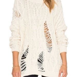 J.O.A. Sweater Distress Size M